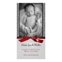 Una invitación moderna del nacimiento del bebé del tarjeta con foto personalizada