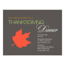 Una invitación simple de la cena de la acción de g
