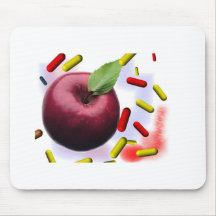 Una manzana guarda el """"" ausente del doctor tapete de ratones