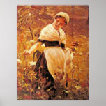 Una mujer en un campo posters
