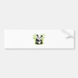 Una panda y su bambú pegatina de parachoque