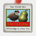 Una perdiz en un peral ornaments para arbol de navidad