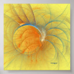 Una pluma en su casquillo-amarillo impresiones