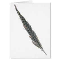 "una pluma para su casquillo." TARJETA DE FELICITA