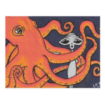 Una postal del amigo del pulpo