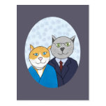 Una postal muy bonita de los pares del gatito