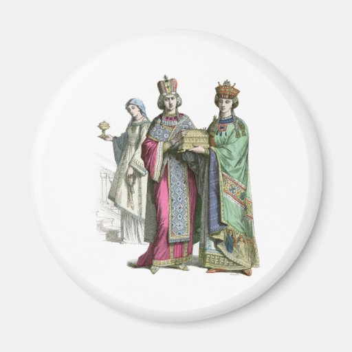 Una princesa bizantina y sus señoras iman de nevera