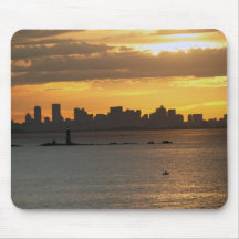 Una puesta del sol de Boston Alfombrillas De Ratón