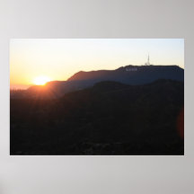Una puesta del sol de Hollywood Impresiones