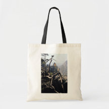Una raíz del árbol con el valle rocoso detrás, Che Bolsas