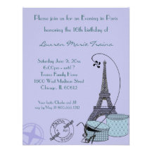 Una tarde en la invitación temática púrpura del fi