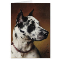 Una tarjeta de great dane