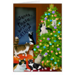 Una tarjeta de Navidad felina de la familia