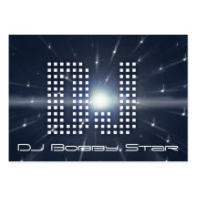 Una tarjeta de visita fresca del spacewarp de DJ