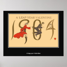 Una tarjeta del día de San Valentín del año bisies Impresiones