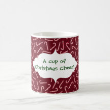 Una taza de navidad anima la taza roja de Candycan