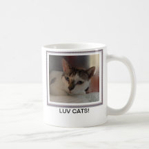 Una taza para el amante del gato. Ojos del amor de