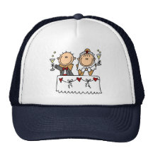Una tostada al gorra de novia y del novio