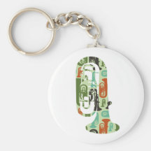 Una tuba de tubas llaveros personalizados