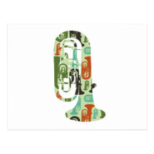 Una tuba de tubas postal