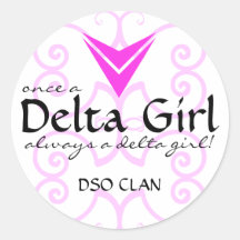 "Una vez pegatina de un chica del delta"