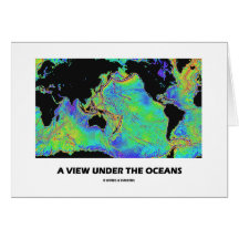 Una visión debajo de los océanos (mapa del mundo d tarjeton