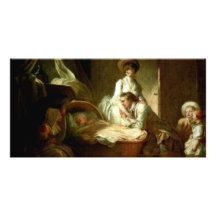 Una visita a la enfermera de Fragonard Jean Honoré Tarjeta Fotografica Personalizada