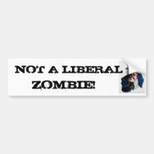 ¡UNCLESAM1, NO LIBERAL, ZOMBI! PEGATINA DE PARACHOQUE