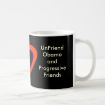 UnFriend Obama y amigos progresivos Tazas De Café