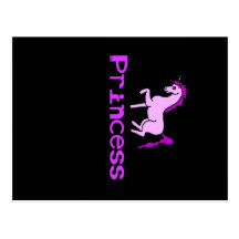 unicornio de la princesa postales