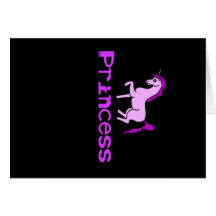 unicornio de la princesa tarjeton