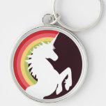 unicornio de los años 80 y llavero retros del arco