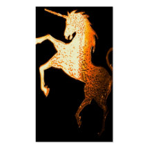 Unicornio de oro - tarjetas de visita