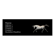 Unicornio de plata - flaco tarjetas de visita
