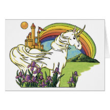 Unicornio del cuento de hadas tarjeton