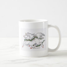 Unicornio en el flojo tazas de café