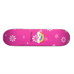 Unicornio en los copos de nieve rosados de las nub monopatin personalizado