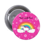 Unicornio en los copos de nieve rosados de las nub pins