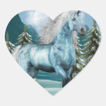 Unicornio en pegatinas del claro de luna
