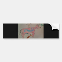 unicornio etiqueta de parachoque