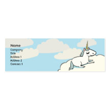 Unicornio - flaco tarjetas de visita