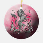 Unicornio Herald: Plata en pálido - rosa Ornatos