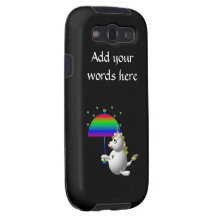 Unicornio lindo con un paraguas galaxy s3 carcasa