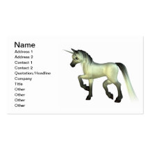 Unicornio lindo de Toon Tarjeta De Negocio