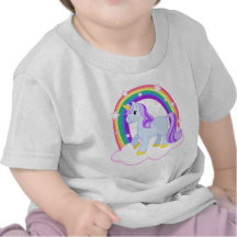 Unicornio mágico lindo con el arco iris (personali camisetas