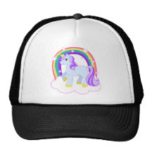 Unicornio mágico lindo con el arco iris (personali gorros  