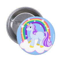 Unicornio mágico lindo con el arco iris (personali pins