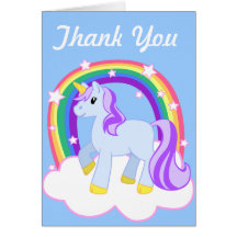 Unicornio mágico lindo con el arco iris (personali tarjeton