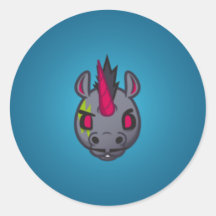 ¡Unicornio malvado! Etiqueta