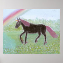 Unicornio negro impresiones